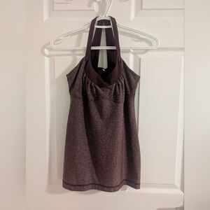Lululemon  Tank Top Purple Heathered Yoga Workout  Athletic Fitness - SZ 8